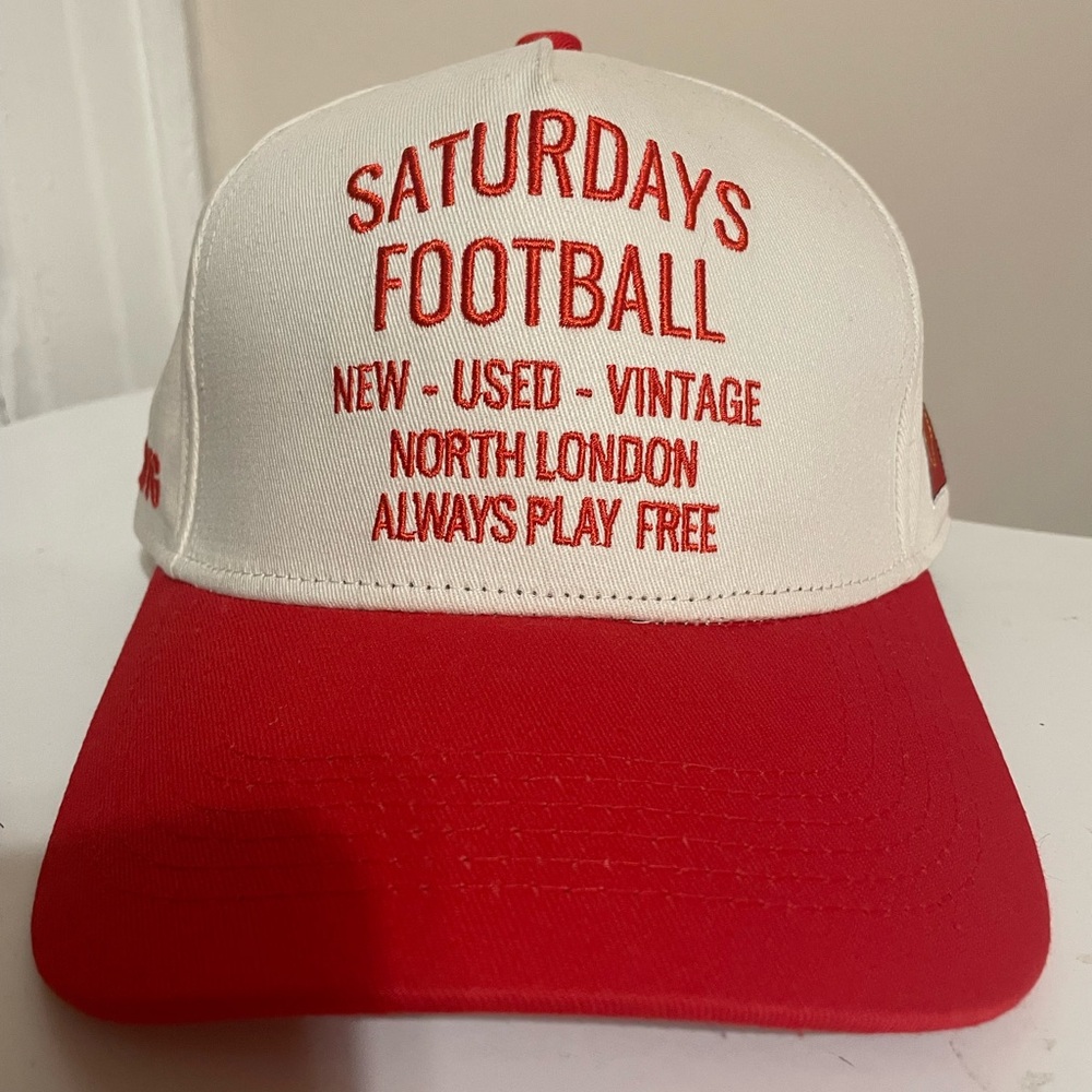 Arsenal Saturdays Football Red and White Football Cap